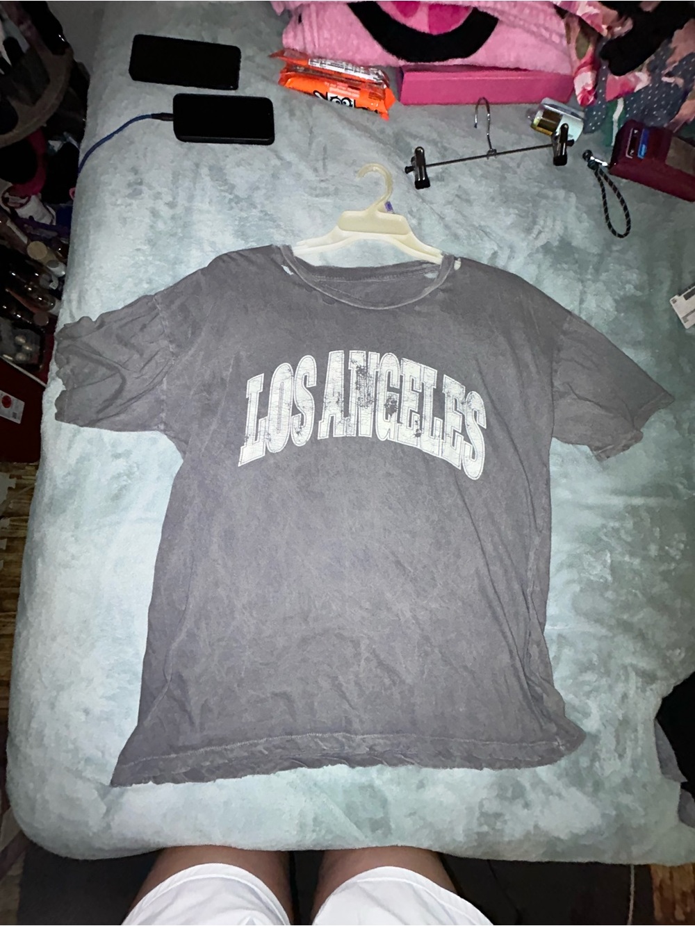 Altar'd State Grey 'Los Angeles' Short Sleeve Tee